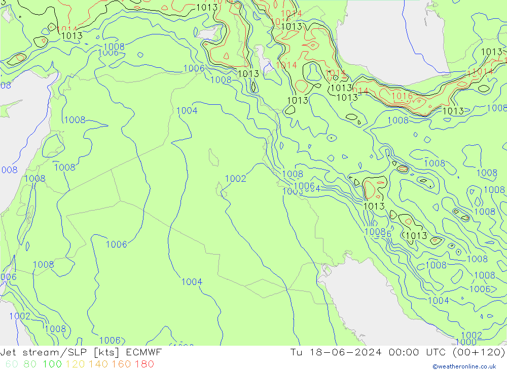 Jet Akımları/SLP ECMWF Sa 18.06.2024 00 UTC