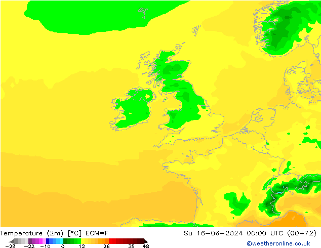 Temperature (2m) ECMWF Ne 16.06.2024 00 UTC