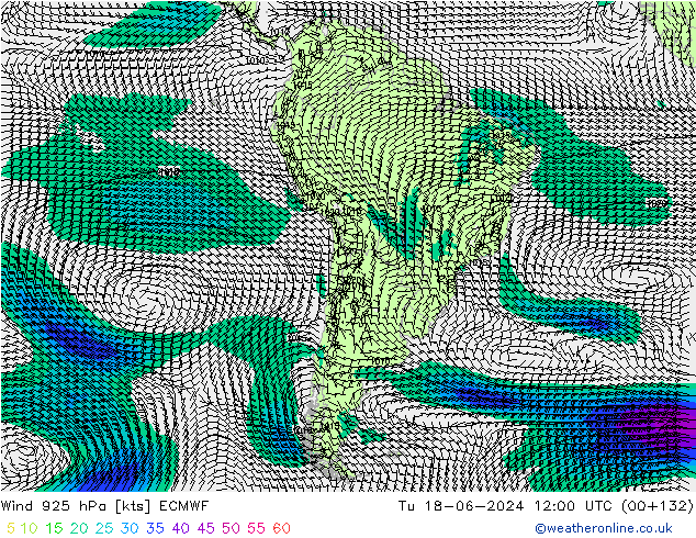 Wind 925 hPa ECMWF Tu 18.06.2024 12 UTC