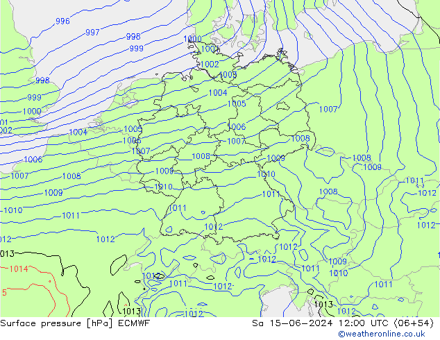 Yer basıncı ECMWF Cts 15.06.2024 12 UTC