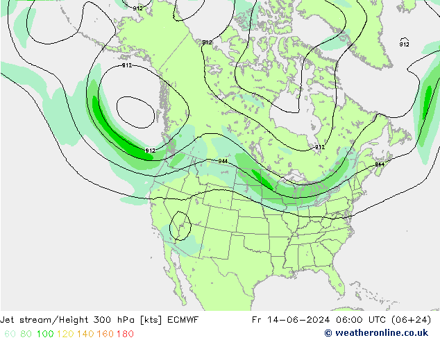 Polarjet ECMWF Fr 14.06.2024 06 UTC