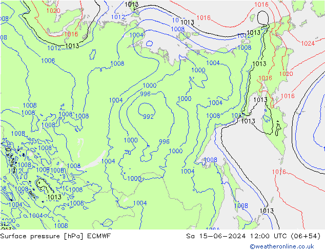 pression de l'air ECMWF sam 15.06.2024 12 UTC