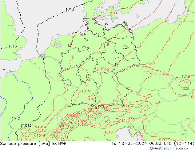 pression de l'air ECMWF mar 18.06.2024 06 UTC