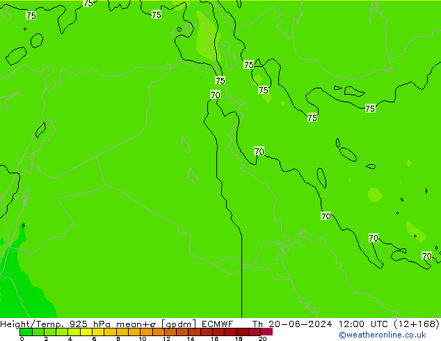 Height/Temp. 925 hPa ECMWF Do 20.06.2024 12 UTC