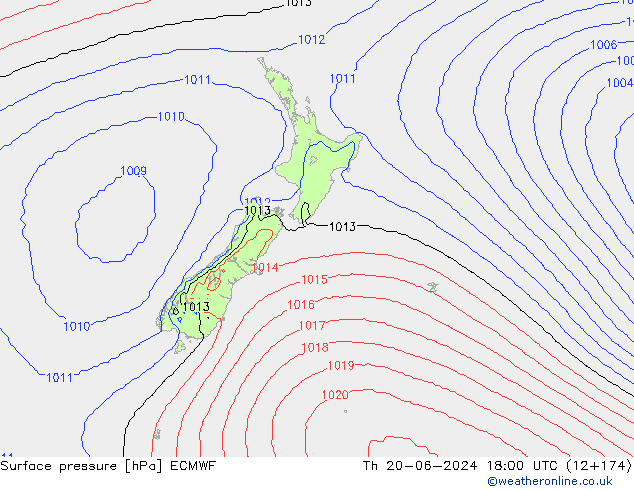 Luchtdruk (Grond) ECMWF do 20.06.2024 18 UTC