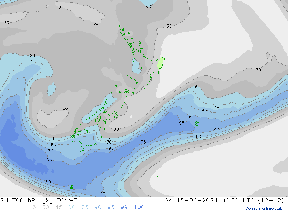 RH 700 hPa ECMWF Sáb 15.06.2024 06 UTC