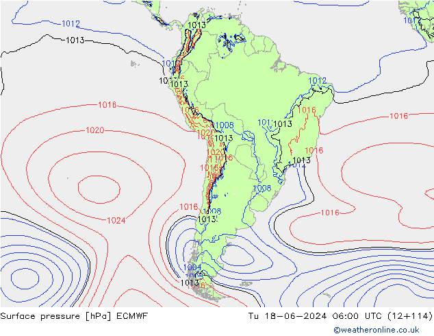 pression de l'air ECMWF mar 18.06.2024 06 UTC
