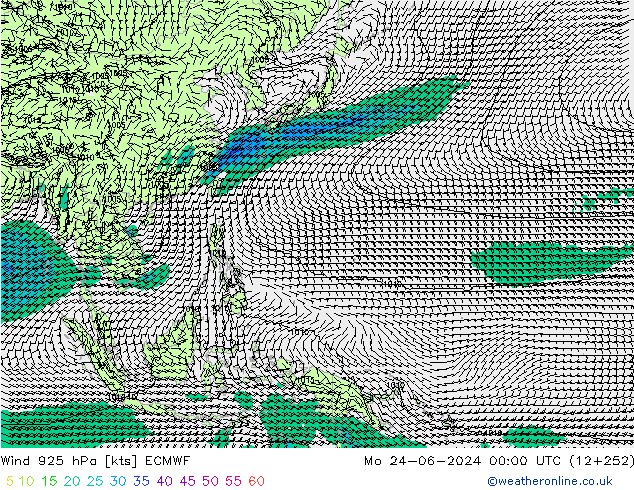 Wind 925 hPa ECMWF ma 24.06.2024 00 UTC