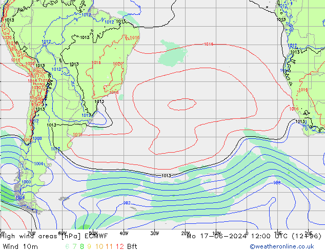 Windvelden ECMWF ma 17.06.2024 12 UTC