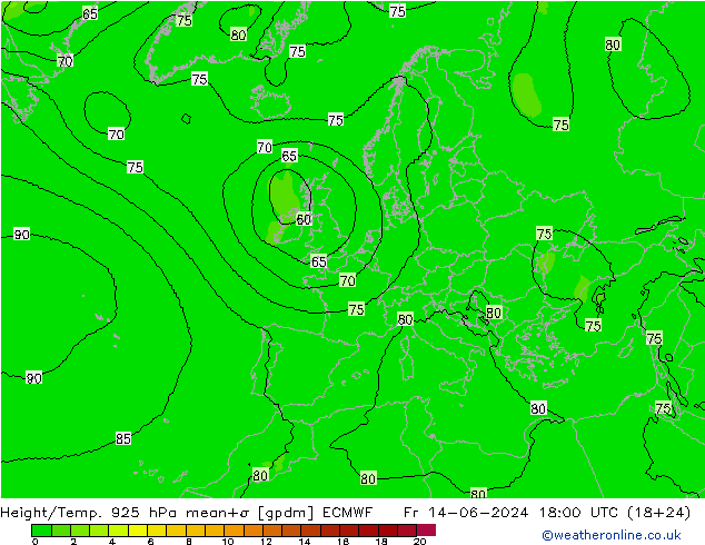 Géop./Temp. 925 hPa ECMWF ven 14.06.2024 18 UTC