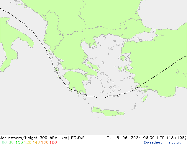 джет ECMWF вт 18.06.2024 06 UTC