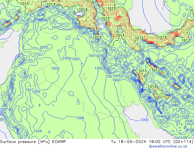 pression de l'air ECMWF mar 18.06.2024 18 UTC