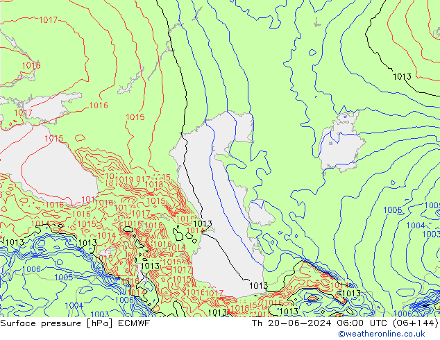 Yer basıncı ECMWF Per 20.06.2024 06 UTC