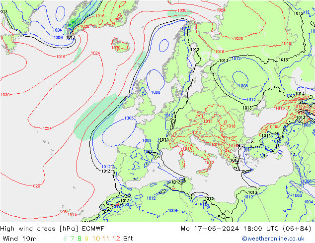 Sturmfelder ECMWF Mo 17.06.2024 18 UTC