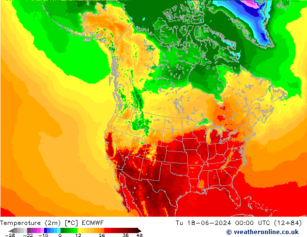 Temperatura (2m) ECMWF mar 18.06.2024 00 UTC