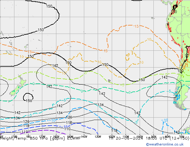 Height/Temp. 850 hPa ECMWF Th 20.06.2024 18 UTC