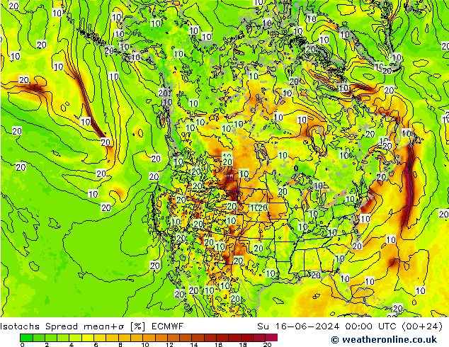 Isotachs Spread ECMWF dim 16.06.2024 00 UTC