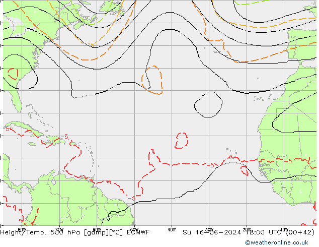 Height/Temp. 500 hPa ECMWF  16.06.2024 18 UTC