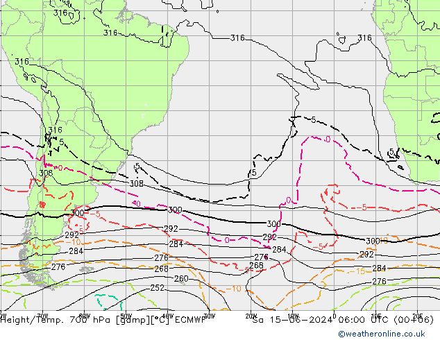 Height/Temp. 700 hPa ECMWF  15.06.2024 06 UTC