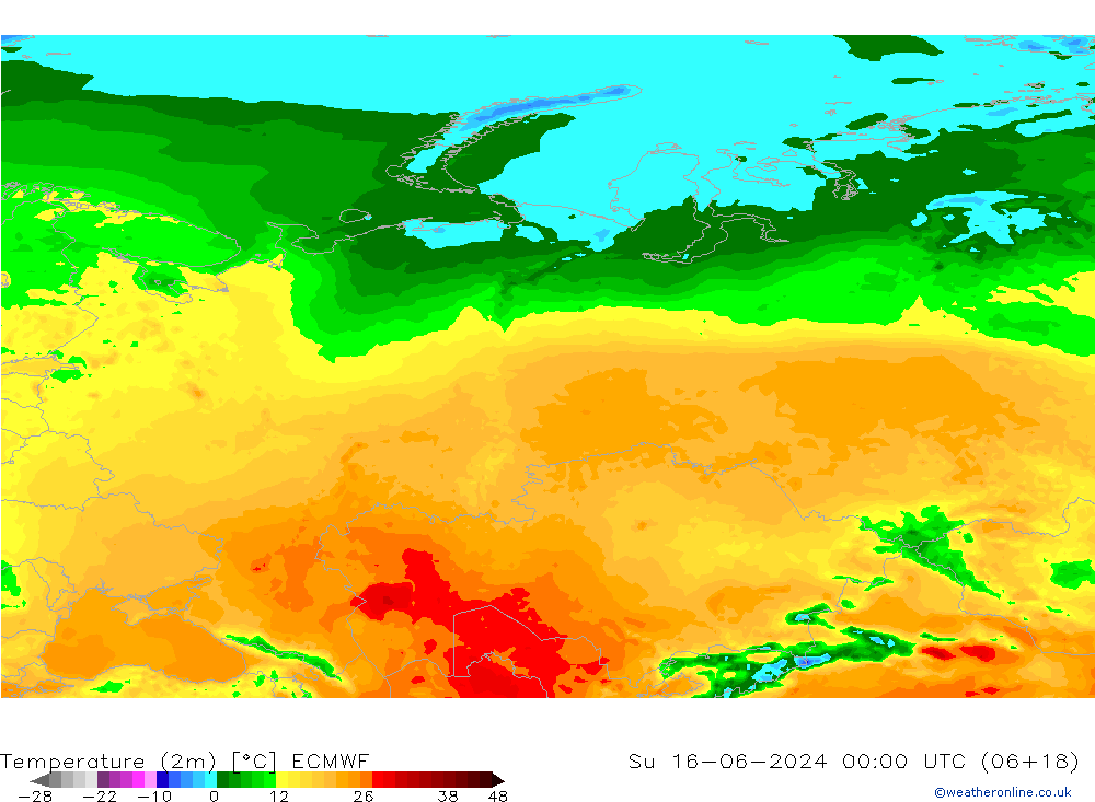 Temperature (2m) ECMWF Ne 16.06.2024 00 UTC