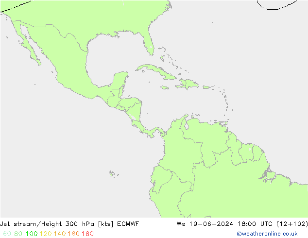 Jet Akımları ECMWF Çar 19.06.2024 18 UTC