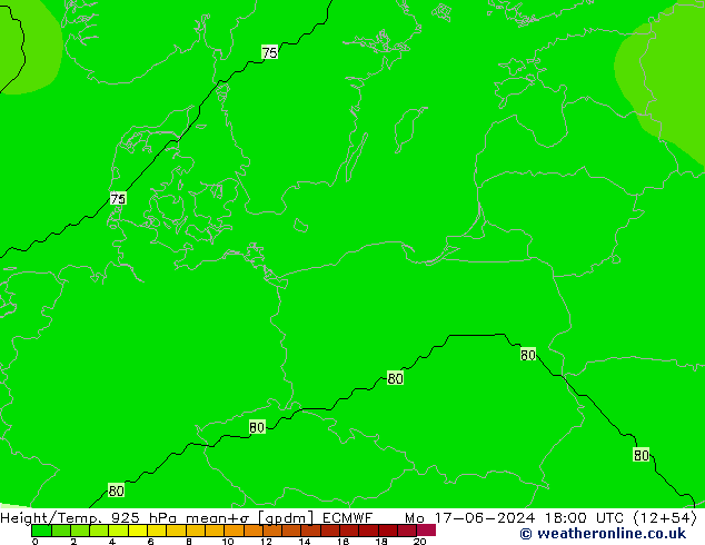 Hoogte/Temp. 925 hPa ECMWF ma 17.06.2024 18 UTC