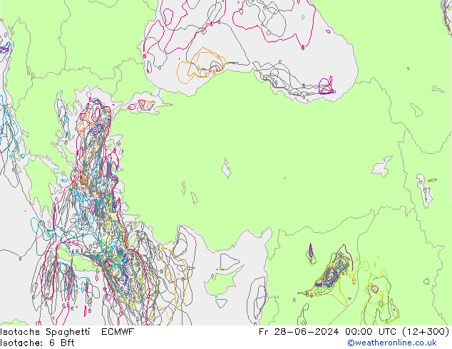Isotachen Spaghetti ECMWF vr 28.06.2024 00 UTC