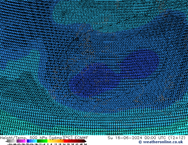 Height/Temp. 500 hPa ECMWF  16.06.2024 00 UTC