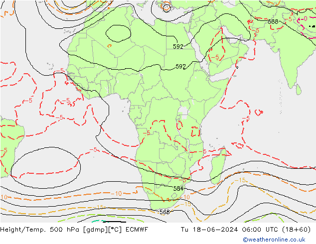 Geop./Temp. 500 hPa ECMWF mar 18.06.2024 06 UTC