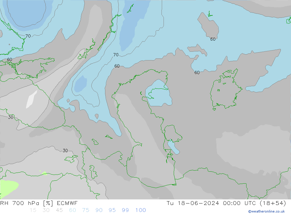 RV 700 hPa ECMWF di 18.06.2024 00 UTC