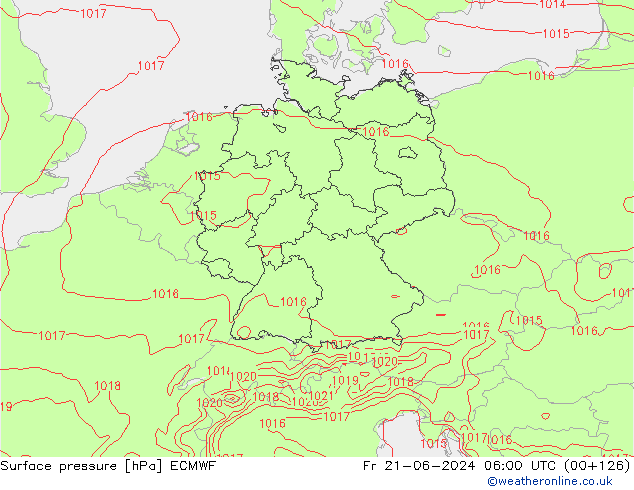 приземное давление ECMWF пт 21.06.2024 06 UTC