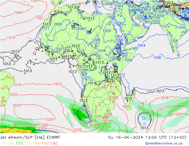 Courant-jet ECMWF dim 16.06.2024 12 UTC