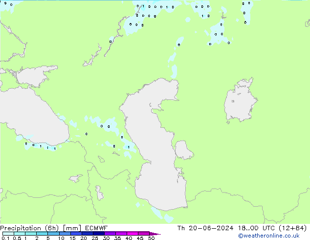 Yağış (6h) ECMWF Per 20.06.2024 00 UTC