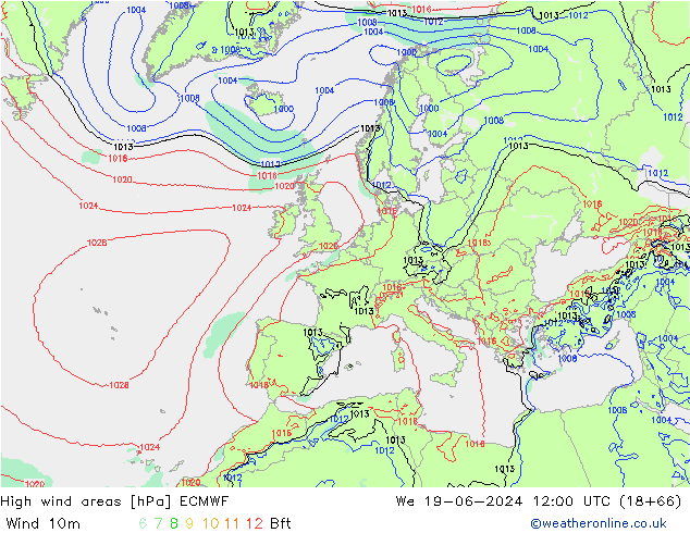 Sturmfelder ECMWF Mi 19.06.2024 12 UTC
