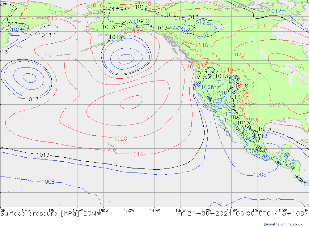pression de l'air ECMWF ven 21.06.2024 06 UTC