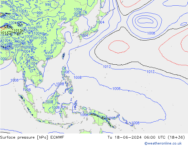 pression de l'air ECMWF mar 18.06.2024 06 UTC