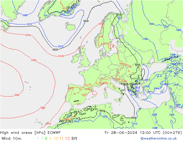 Sturmfelder ECMWF Fr 28.06.2024 12 UTC