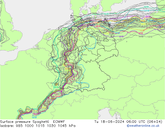     Spaghetti ECMWF  18.06.2024 06 UTC