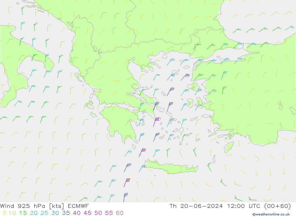 Vent 925 hPa ECMWF jeu 20.06.2024 12 UTC