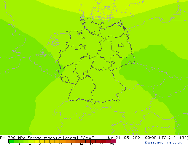 RV 700 hPa Spread ECMWF ma 24.06.2024 00 UTC