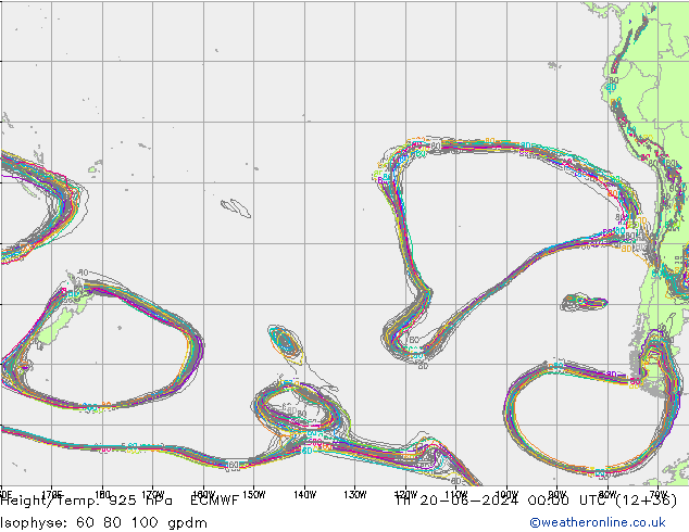 Height/Temp. 925 hPa ECMWF Th 20.06.2024 00 UTC