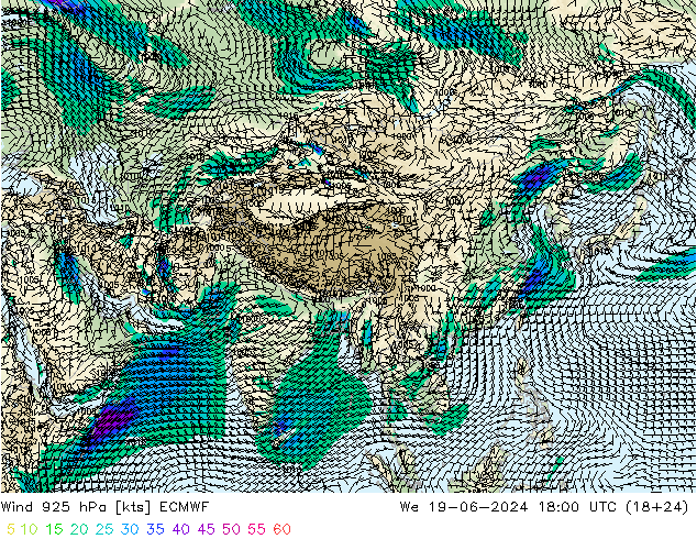  925 hPa ECMWF  19.06.2024 18 UTC