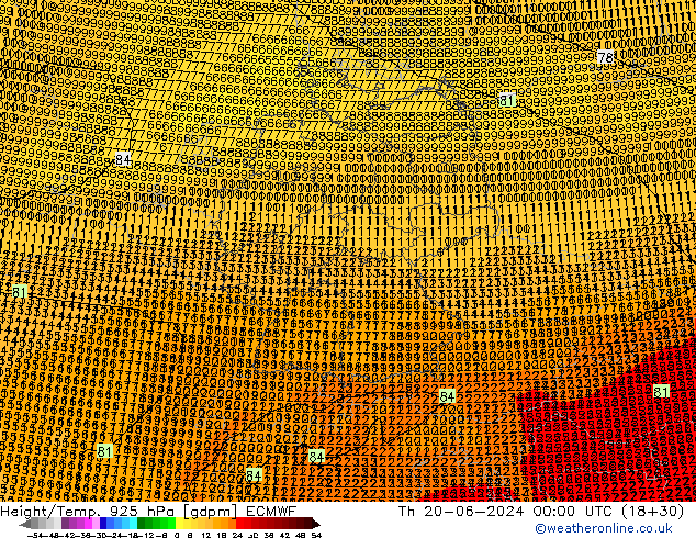 Height/Temp. 925 hPa ECMWF  20.06.2024 00 UTC