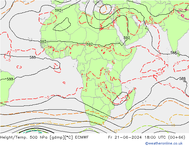 Height/Temp. 500 hPa ECMWF pt. 21.06.2024 18 UTC