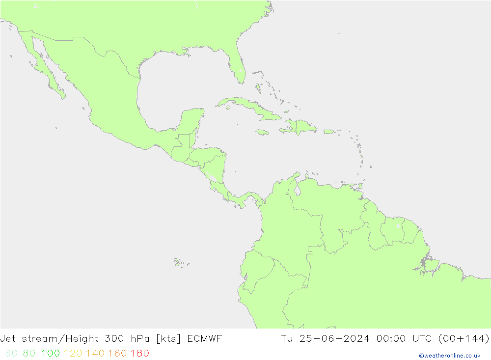 Jet stream ECMWF Ter 25.06.2024 00 UTC