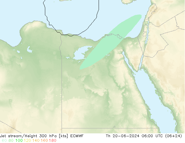 Straalstroom ECMWF do 20.06.2024 06 UTC