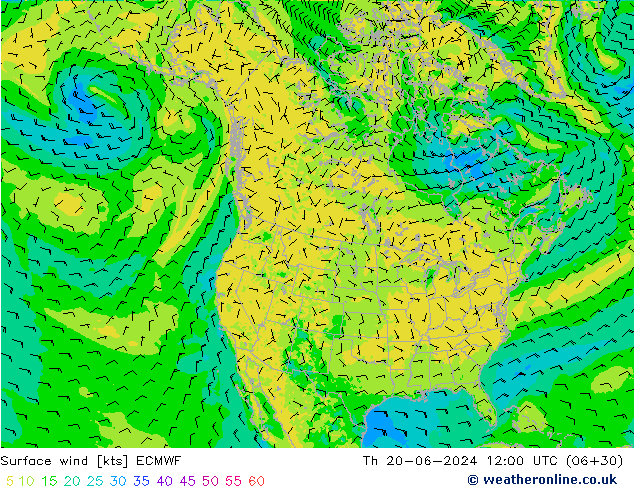 Rüzgar 10 m ECMWF Per 20.06.2024 12 UTC