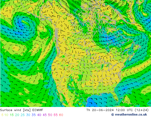 Bodenwind ECMWF Do 20.06.2024 12 UTC