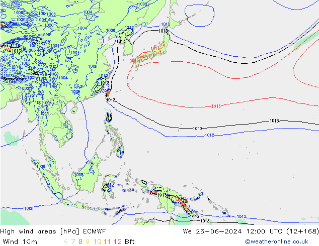 Windvelden ECMWF wo 26.06.2024 12 UTC