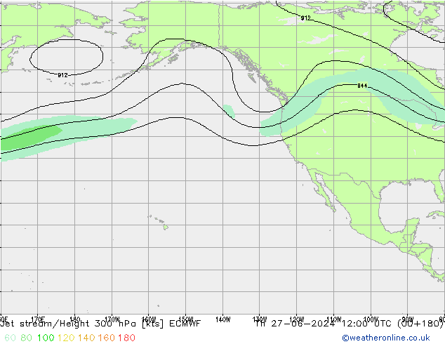 Straalstroom ECMWF do 27.06.2024 12 UTC